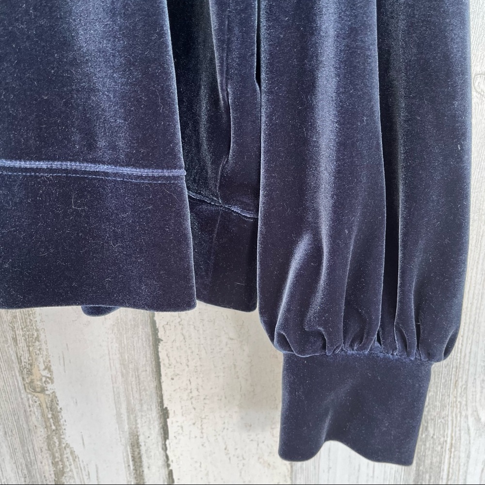 MADEWELL Blue Velour Crewneck Sweatshirt XL - Picture 8 of 10